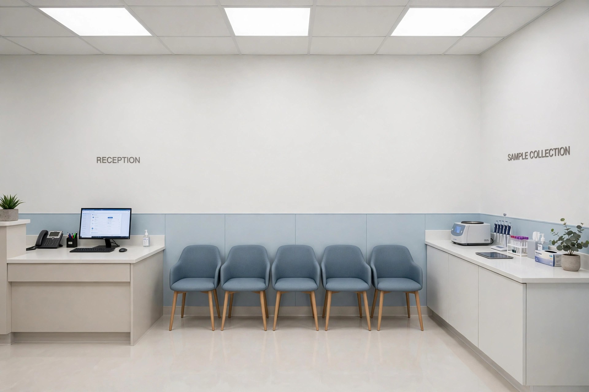 Bright modern diagnostic lab interior